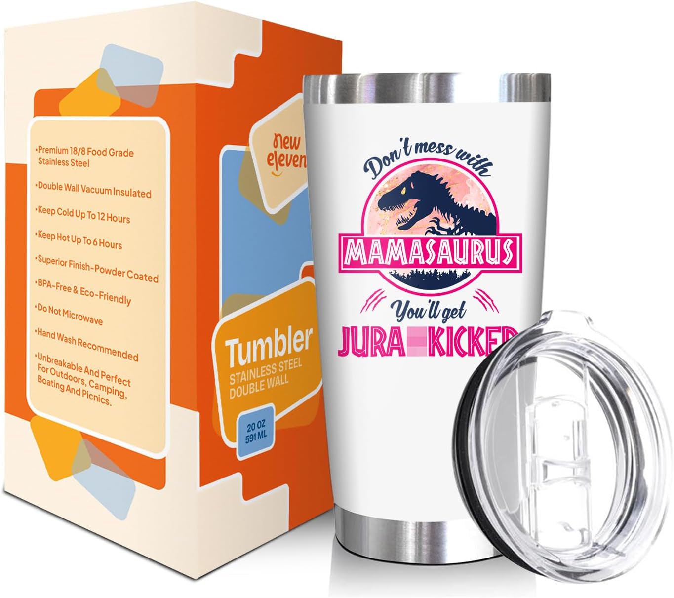 NewEleven Gifts for Mom – Birthday Gifts for Mom from Daughter, Son, Kids, Husband – Unique Wife Gift – Present Ideas for Mother, Mother-in-Law, New Mama – 20 Oz Tumbler - Image 2