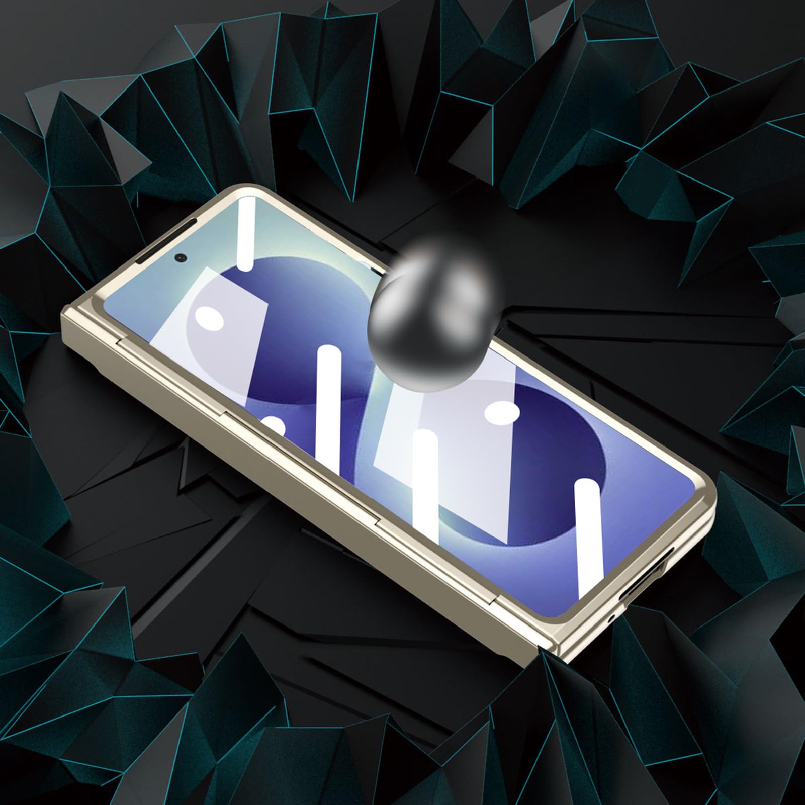 Platerowane etui do Samsung Galaxy Z Fold 8 Ultra, uchwyt na długopis z zamkiem błyskawicznym | Osłona ekranu Powłoka odporna na zarysowania soczewka niewidoczna osłona amortyzująca wstrząsy