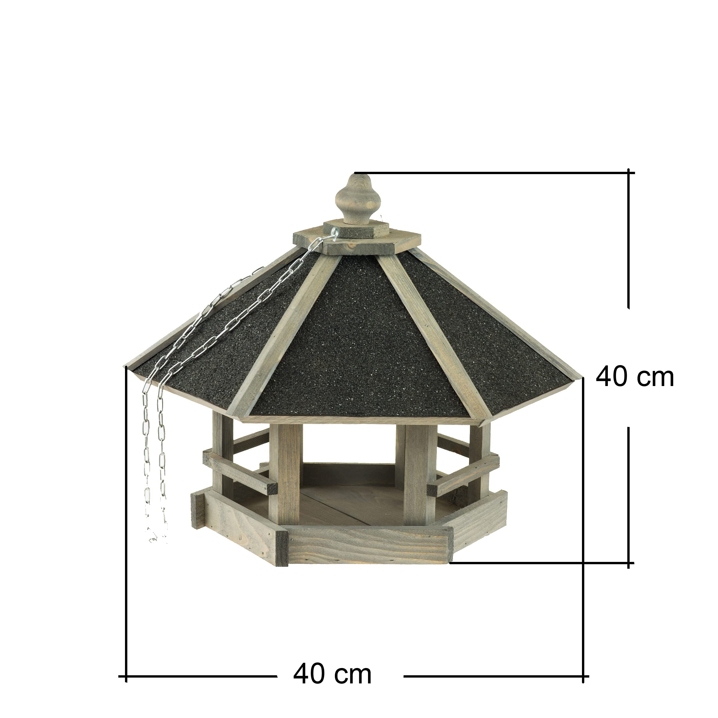 Casetta per uccelli in legno, resistente agli agenti atmosferici, in legno, mangiatoia per uccelli selvatici, mangiatoia per uccelli da posizionare per giardino, balcone, recinzione o capannone