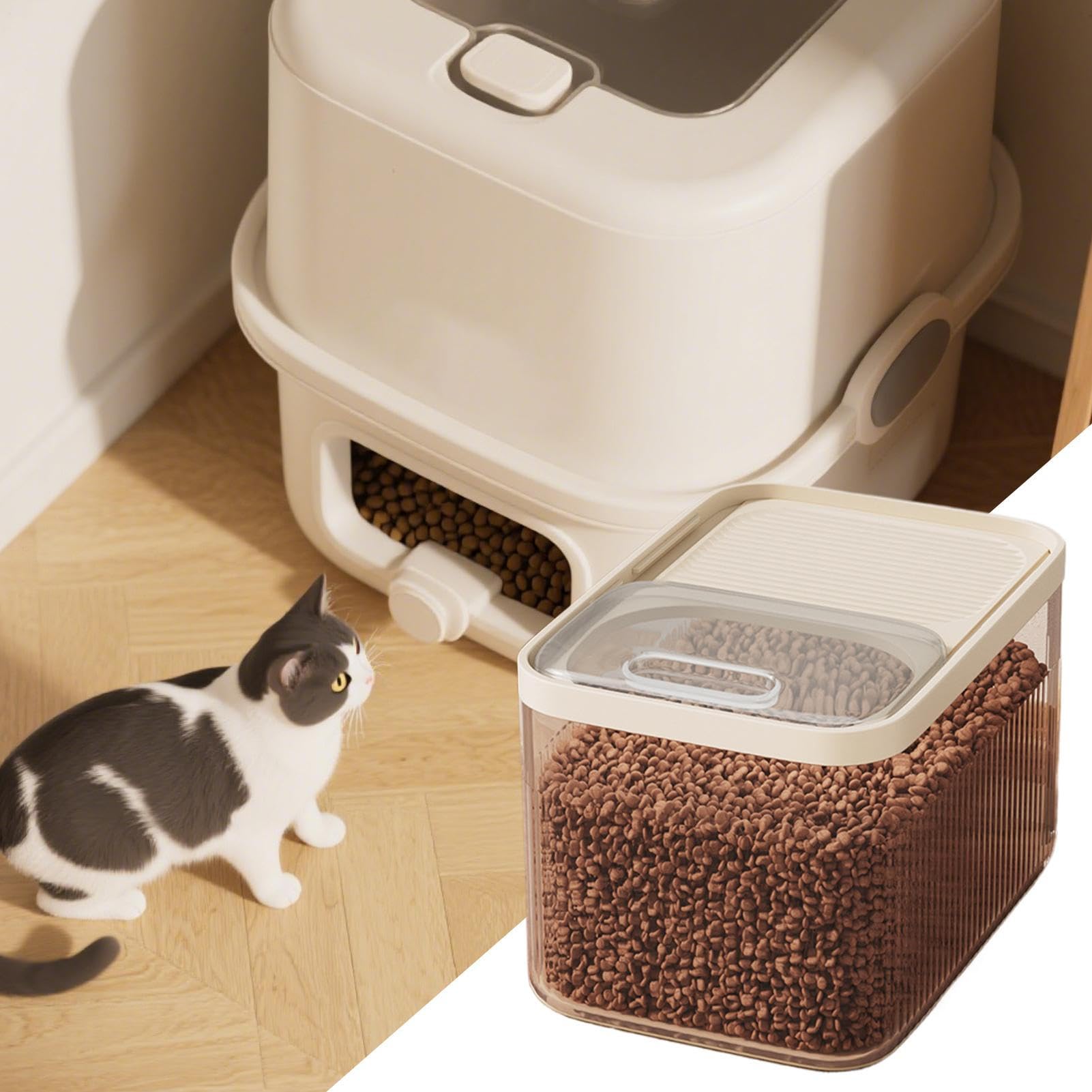 Hundefutter Lagerbehälter,Großer Lagerraum Hundefutter Lagerbehälter | Fütterungsstation Lagerraum Für Hundekatze Welpen Kätzchen Vogelfutter Weizen Bohnen Snacks