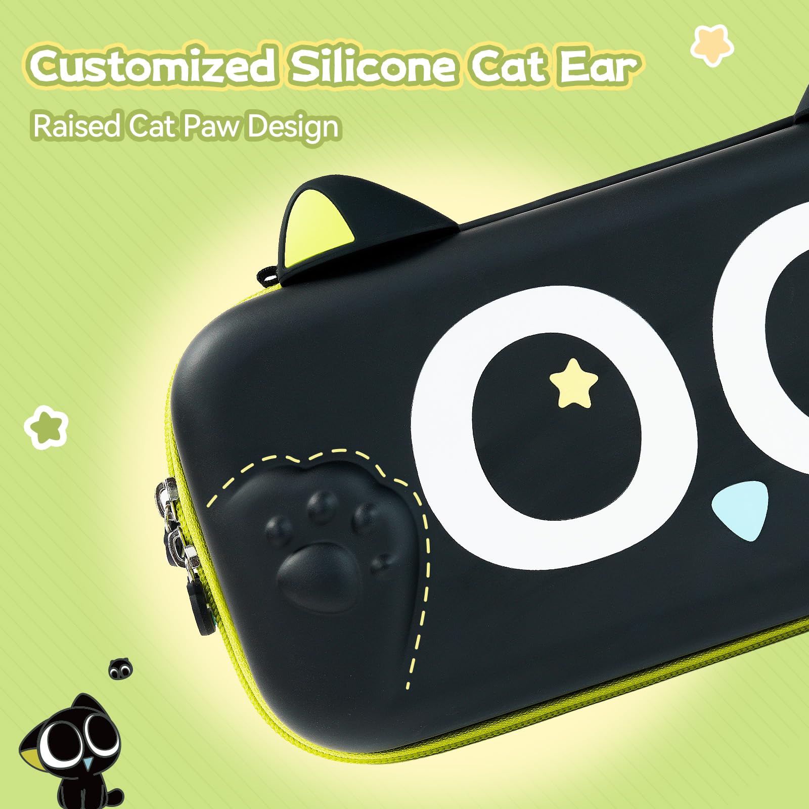 GeekShare Switch 2 Carrying Case, Hardshell Storage Bag with Game Card Slots, Portable Travel Case Compatible with Switch 2 (2025) Console and Game Accessories - The Hei Series - 3