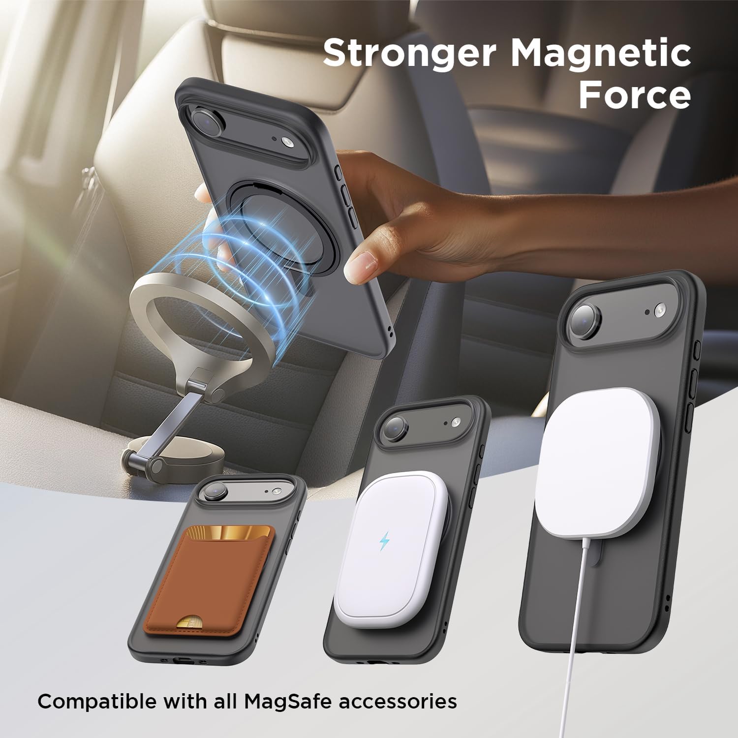 المتكامل - سورفي جراب موبايل ايفون اير 6.5 بوصة مع حامل حلقي م... - view 5