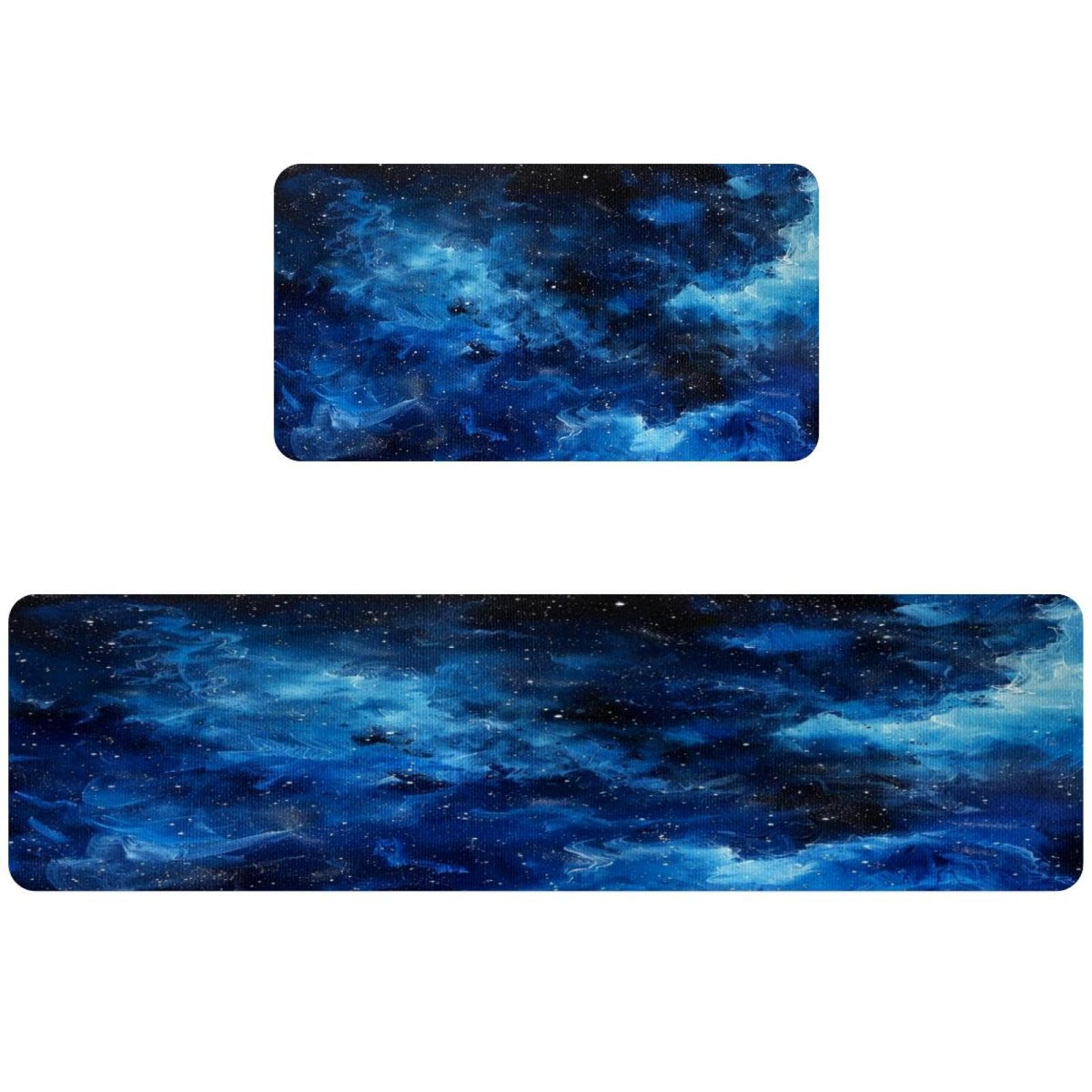 Tapete de cocina antideslizante con estampado de galaxia y base lavable