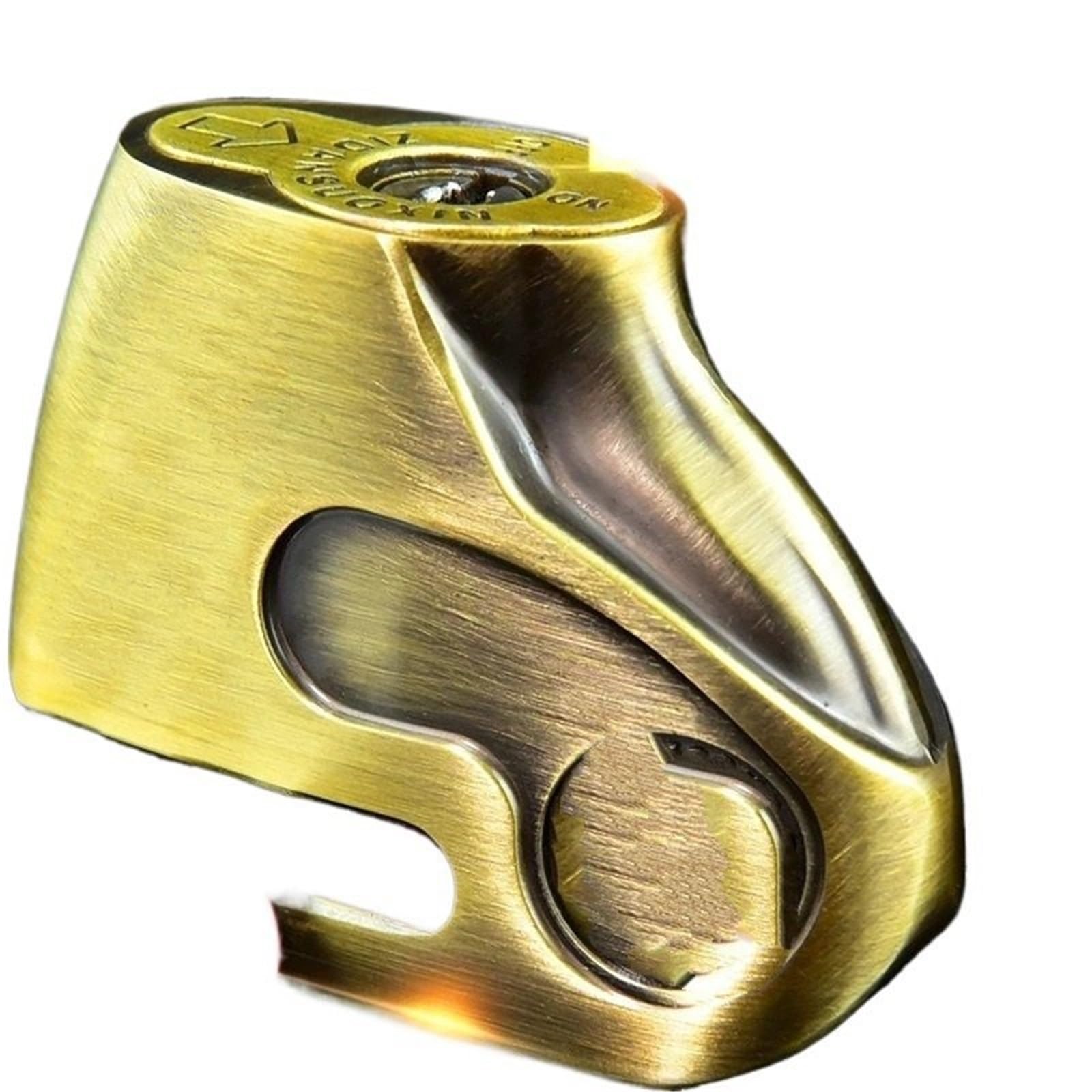 Puayqbvy Bronze Handlebar Lock Disc Brake Lock, Anti-Picking Motorcycle, Anti-Theft, Electric Vehicle, Battery, Mountain Bike