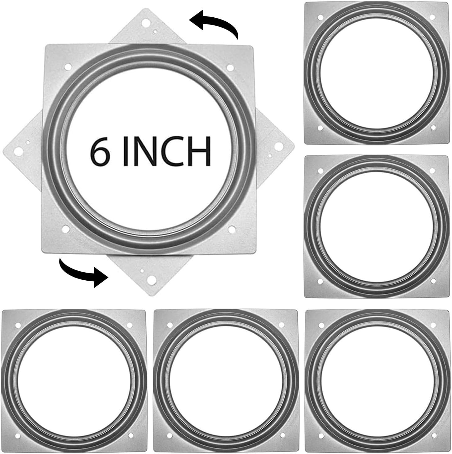 RHBLME 6 Pack Lazy Susan Hardware 6 Inch, 220lbs Capacity Lazy Susan