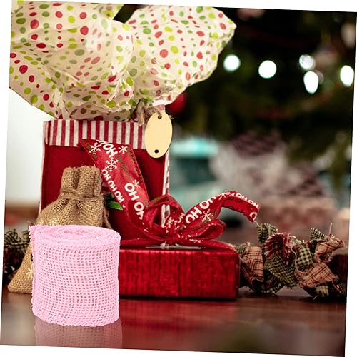 Miniatura 9 de TEHAUX Rollo de arpillera de yute de 2.4 in de ancho, decoraciones de 6.6 ft de longitud, estilo ancestral de Navidad