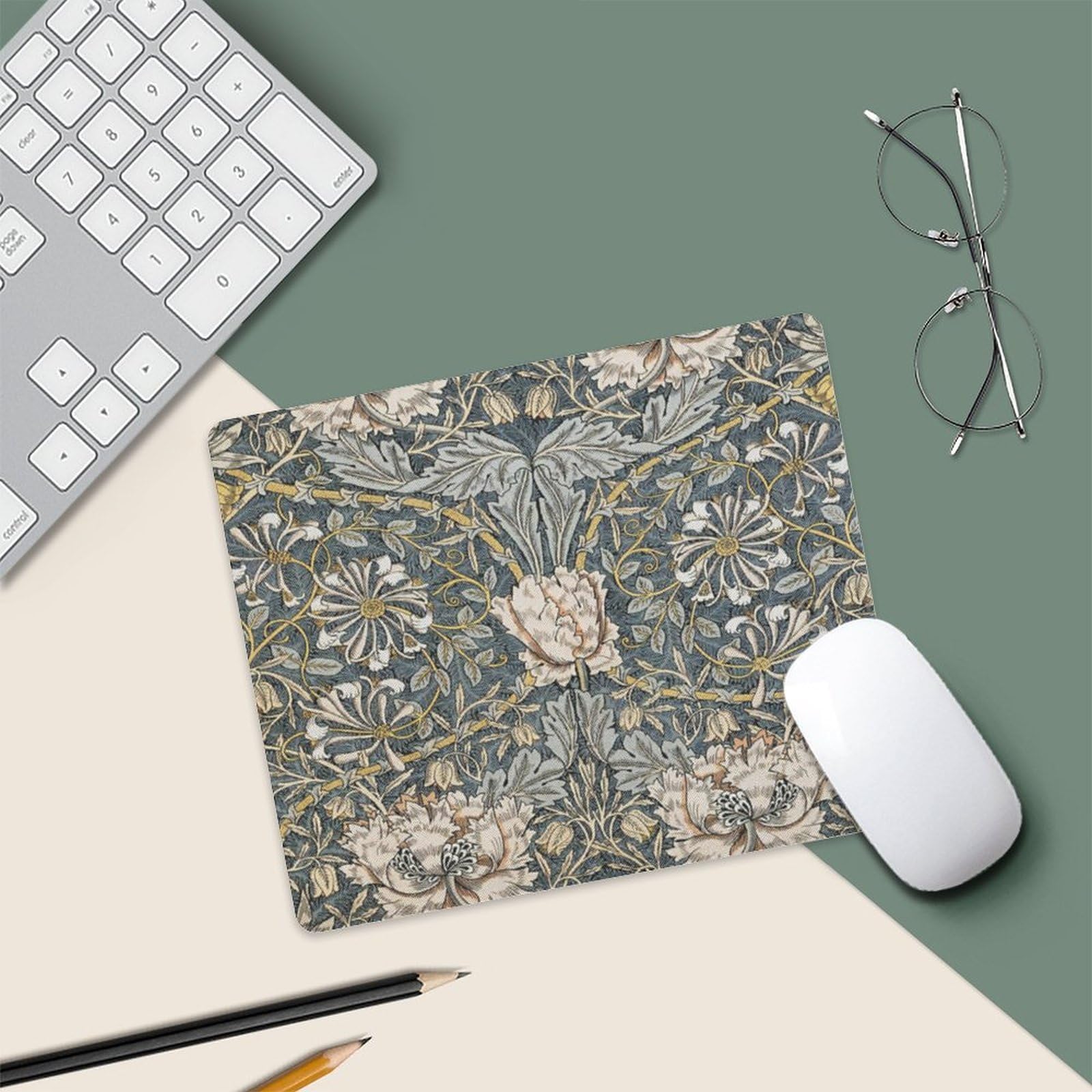 Gaming-Mauspad William Morris – Pimpernel | 18 X 22,1 Cm | Rutschfest & Wasserabweisend | Für Büro & Zuhause