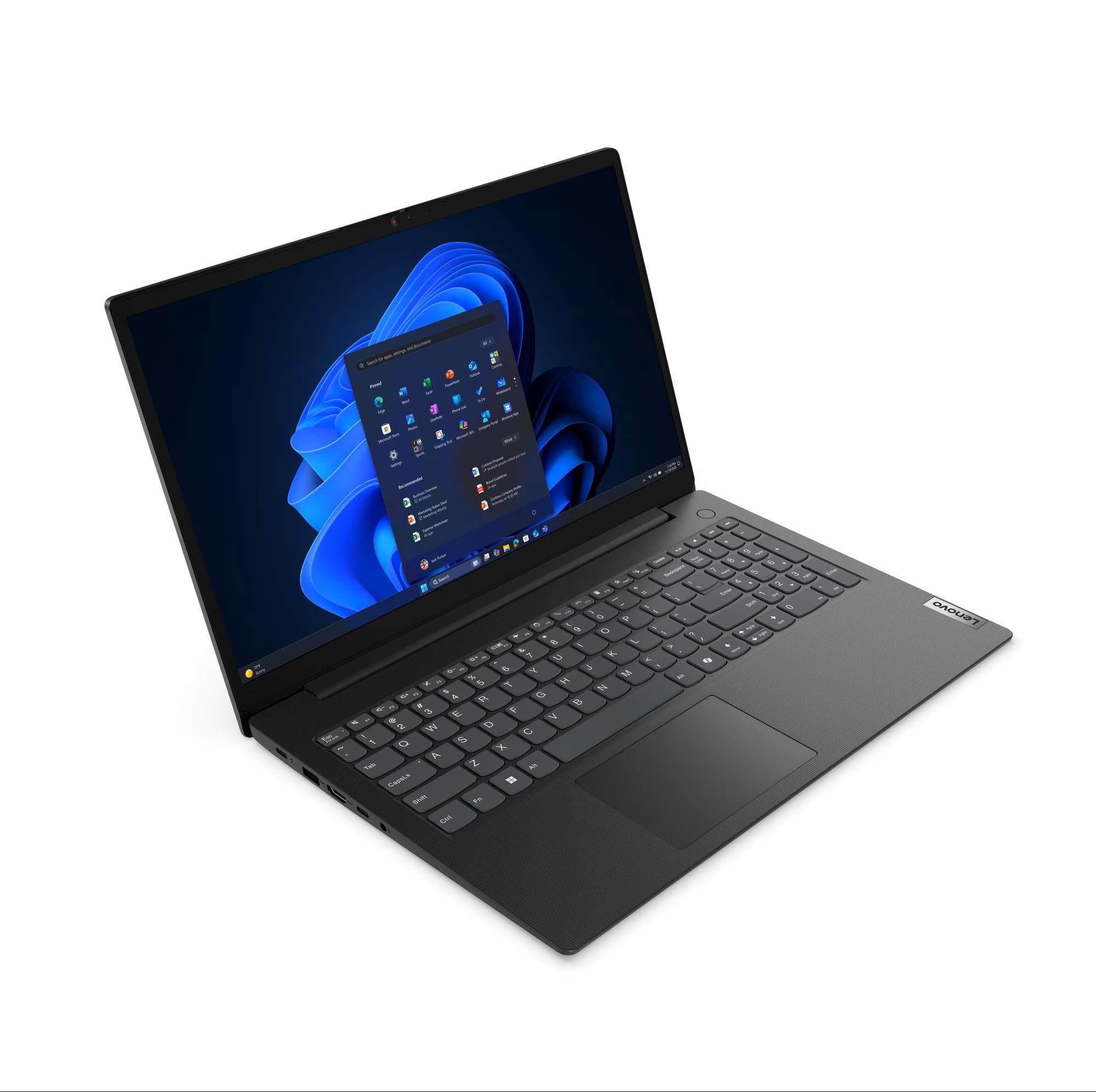 Lenovo Laptop, 15,6" FHD Display, Intel N150, 4 x 3.60 GHz, 128 GB SSD, Intel UHD Graphics, Norton 360, Windows 11, Schwarz