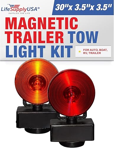 LifeSupplyUSA Kit de luces magnéticas de remolque de 12 V para automóvil, barco, RV, remolque