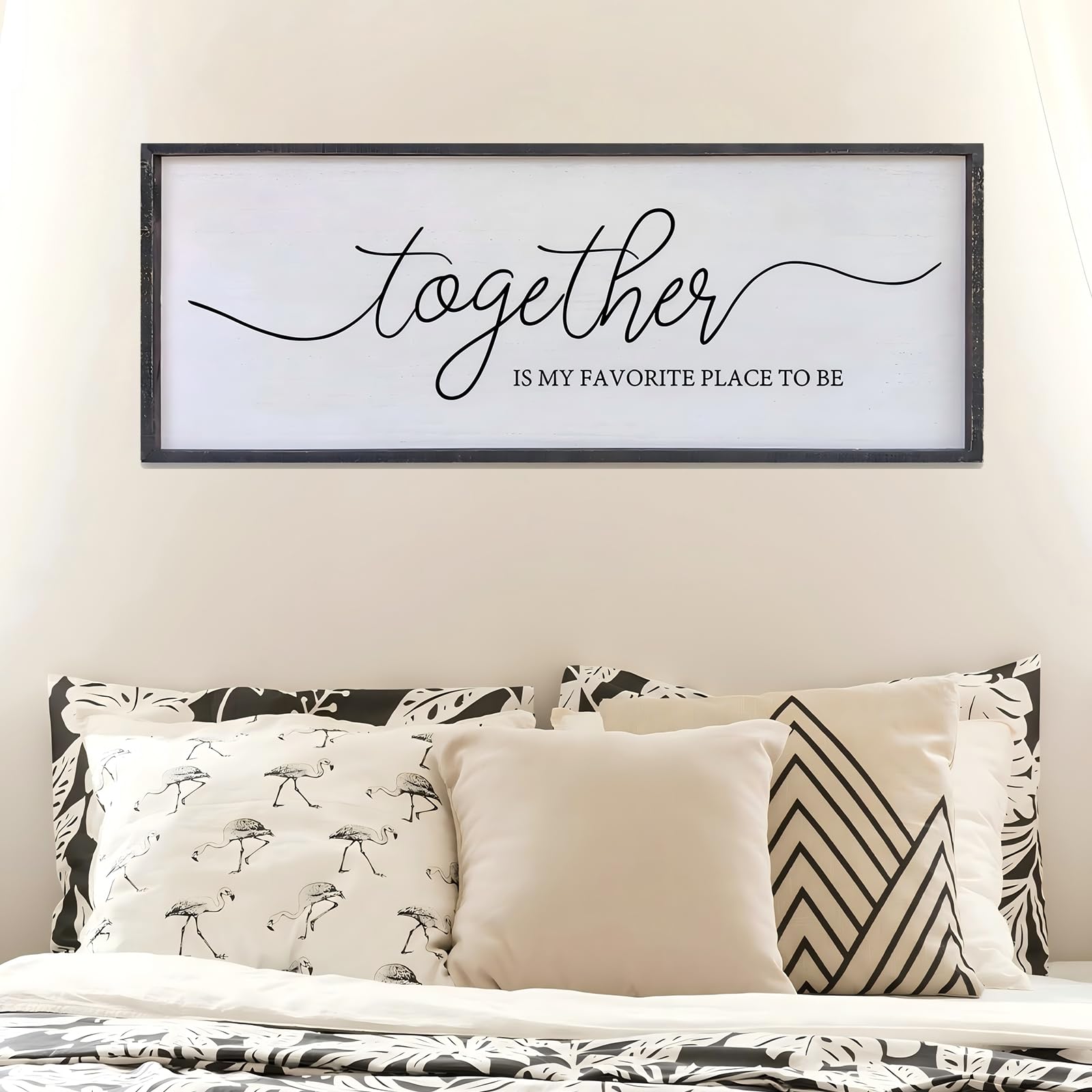 Surfapans Together Is My Favorite Place to Be Sign Wall Decor 32"X12" Bedroom Above Bed Rustic Large Beautiful Home Master Room Beautiful Soild Wood