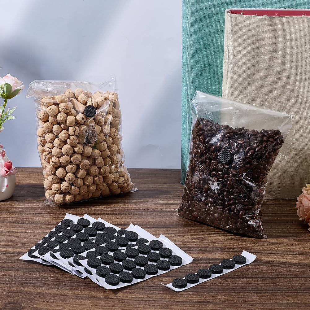 craspire 150 pièce de Coussinets en Mousse Auto Cicatrisants pour Ports D'Injection Ronds Adhésifs Noirs de 15mm pour Couvercles de Bocaux de Culture de Champignons Coussinets et Bouchons pour Sacs