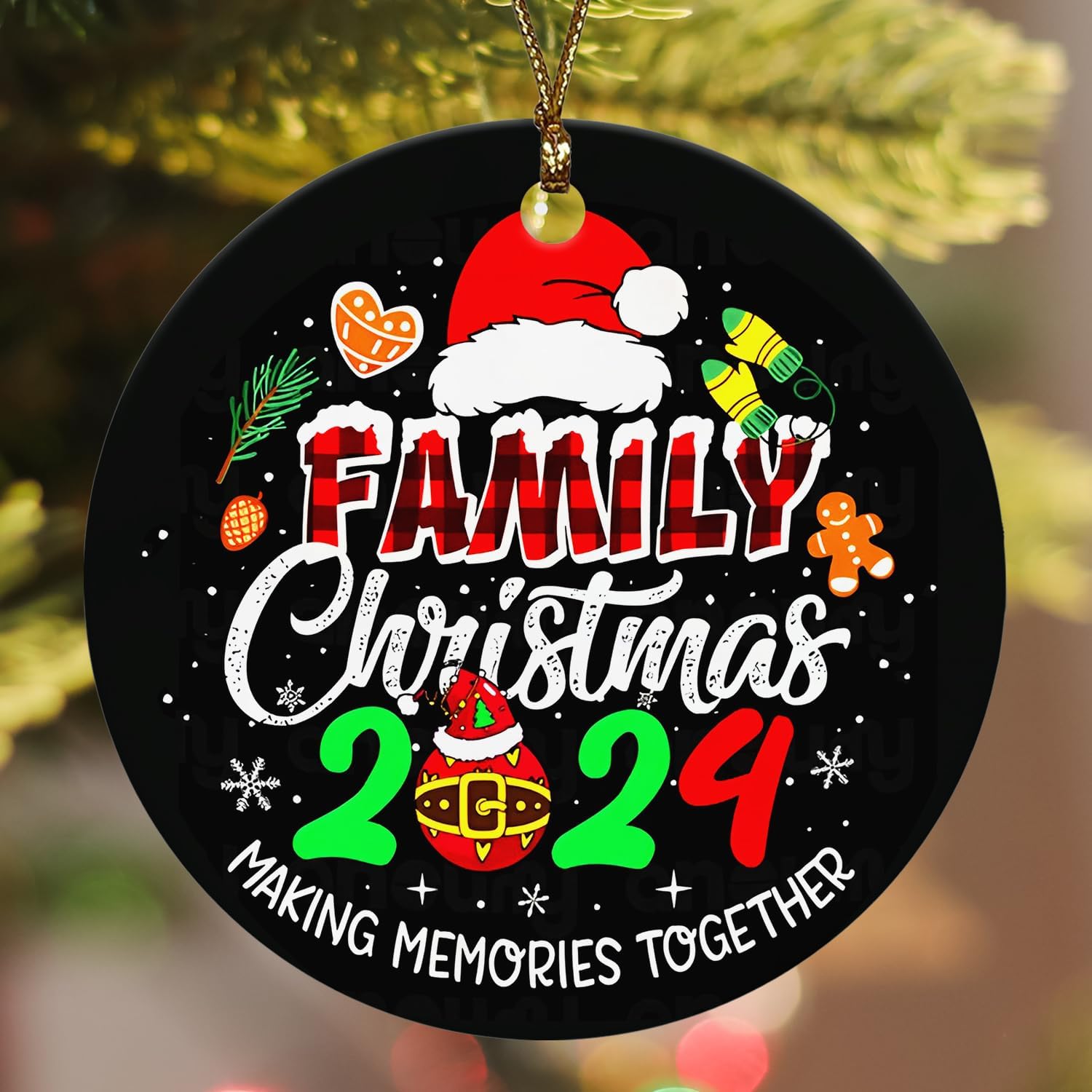 Family Ceramic Christmas Ornaments 2024 Christmas Tree