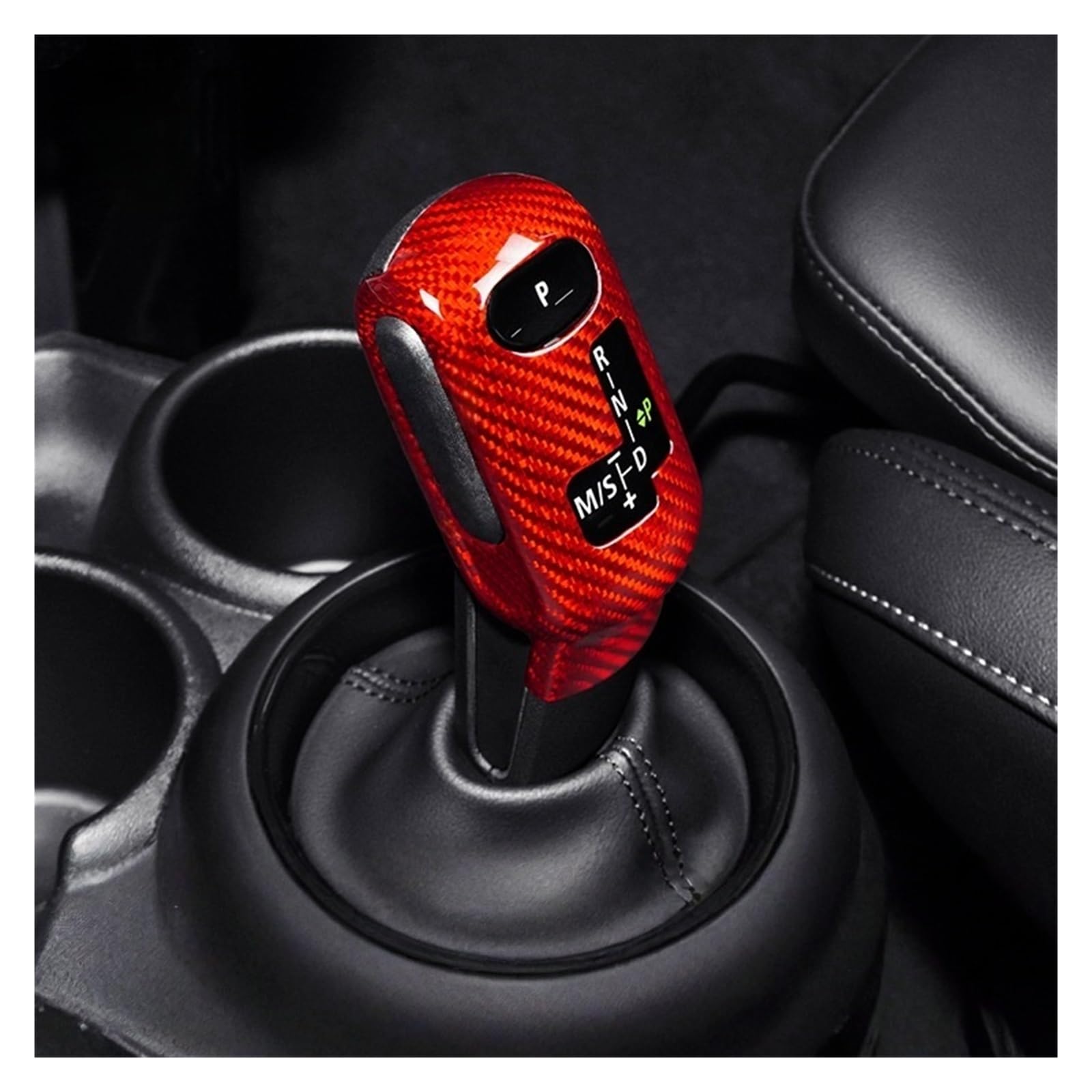 ZYHOZGJBG Compatible for MINI F60 Carbon Fiber Shift Knob Cover