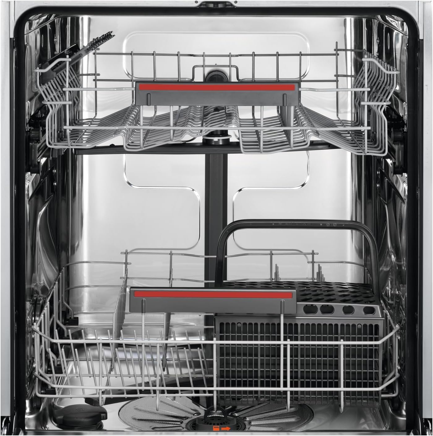AEG Lavavajillas de 60 cm, FFB64607ZW, 13 cubiertos, Motor Inverter, Libre Instalación, Display LCD 8 Programas, 4 Temperaturas, AirDry Extrahigiene, Serie 6000 SatelliteClean, Blanco