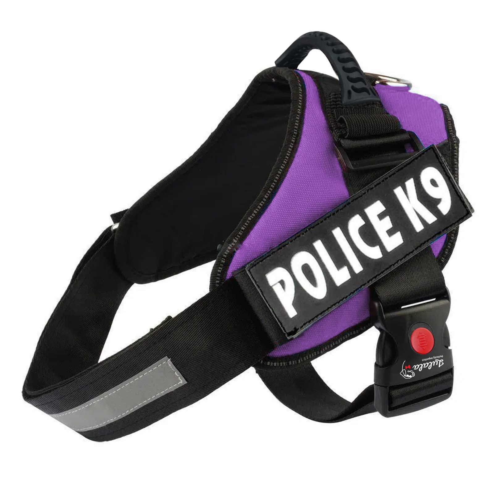 Lulala Police K9 Dog Vest Harness,No-Pull Reflective Dog Vest,Breathable Adjustable Pet Harness with Handle for Outdoor Walking - No More Pulling, Tugging or Choking(S,Purple) (B0B36DM4GW) Amazon Price History, Amazon Price Tracker