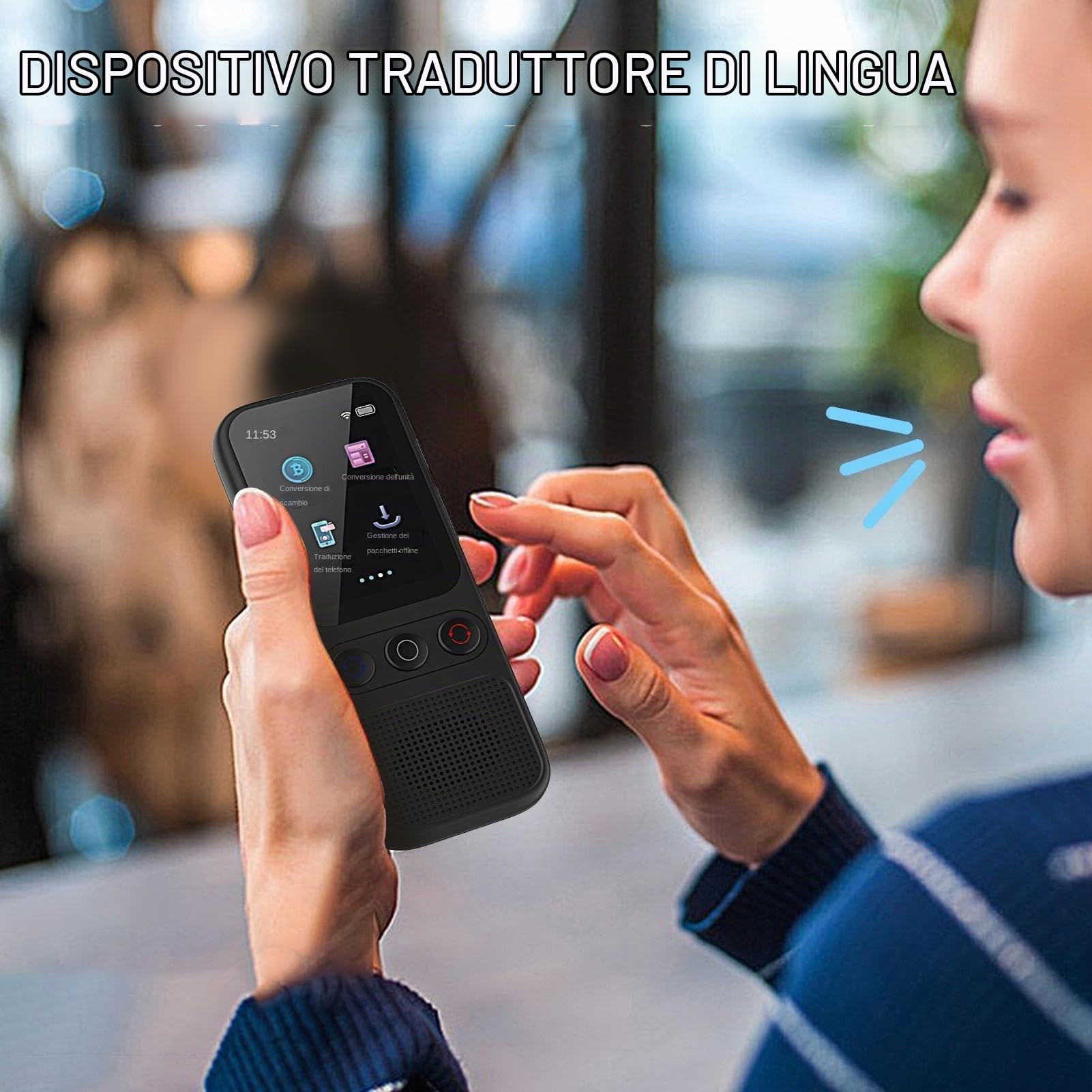 Traduttore Simultaneo Vocale, Traduttore Vocale Istantaneo Multilingue, Dispositivo Di Traduzione Da 138 Lingue, Dispositivo Di Traduzione Senza WiFi, 138 Lingue E Accenti, Ricaricabile