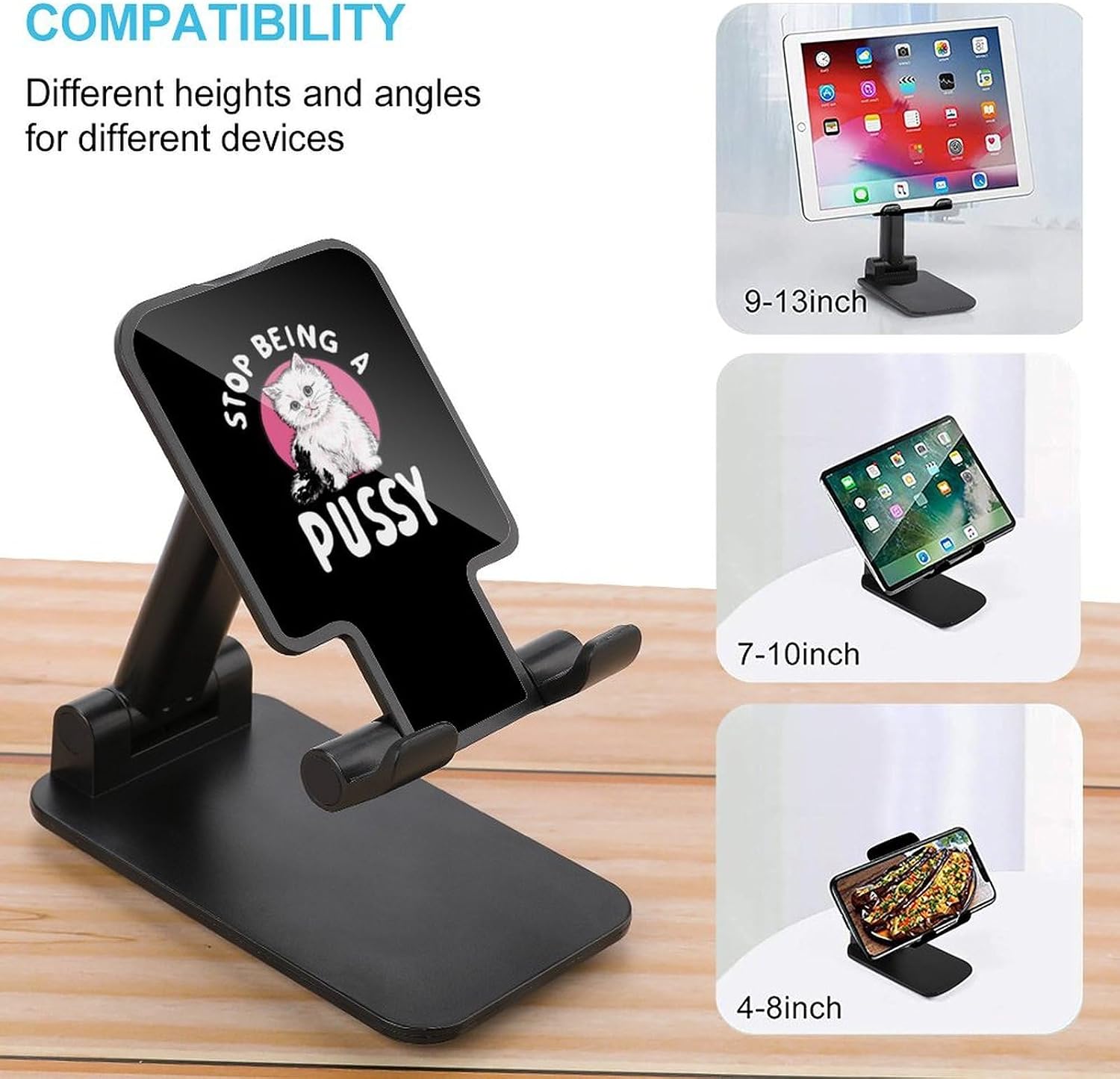 Stop Being A Pussy Cell Phone Stand for Desk Phone Holder Mount image 3
