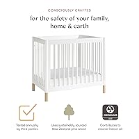 Vista 4 de Babyletto Gelato Mini cuna convertible 4 en 1 en color blanco y natural lavado, con certificado Greenguard Gold