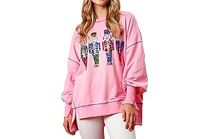 Glkaend Women's Cute Sequin Christmas Tops