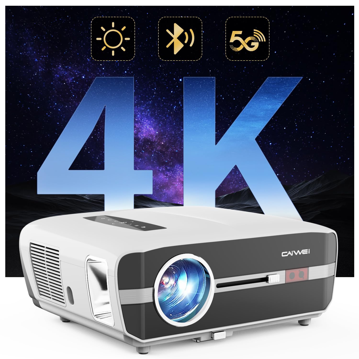 Proiettore 4K Da 1500 ANSI Lumen Per Uso Diurno - Smart Con Autofocus