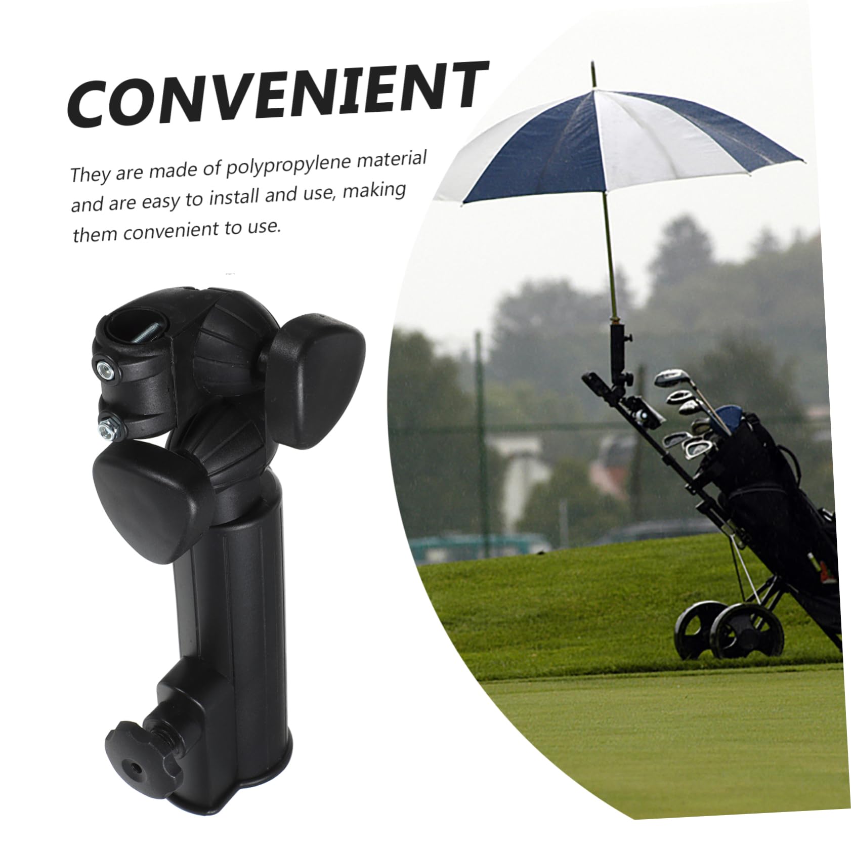 Abaodam Portable Umbrella Stand Umbrella Bracket Railing Mount for Bike Wheelchair Stroller