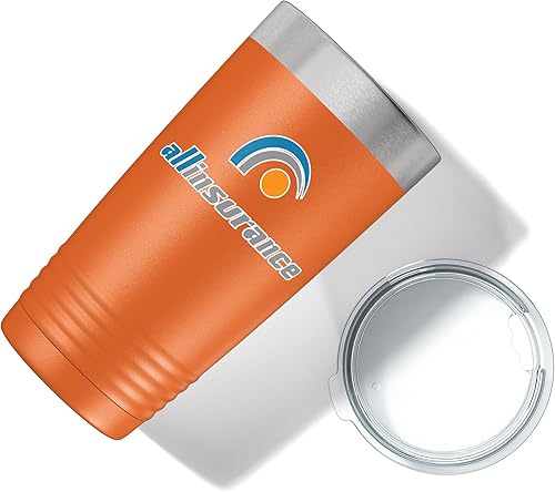 Miniatura 25 de Vaso personalizado de 20 onzas (17 colores) impreso aislado de acero inoxidable con recubrimiento en polvo con tapa, artículos promocionales