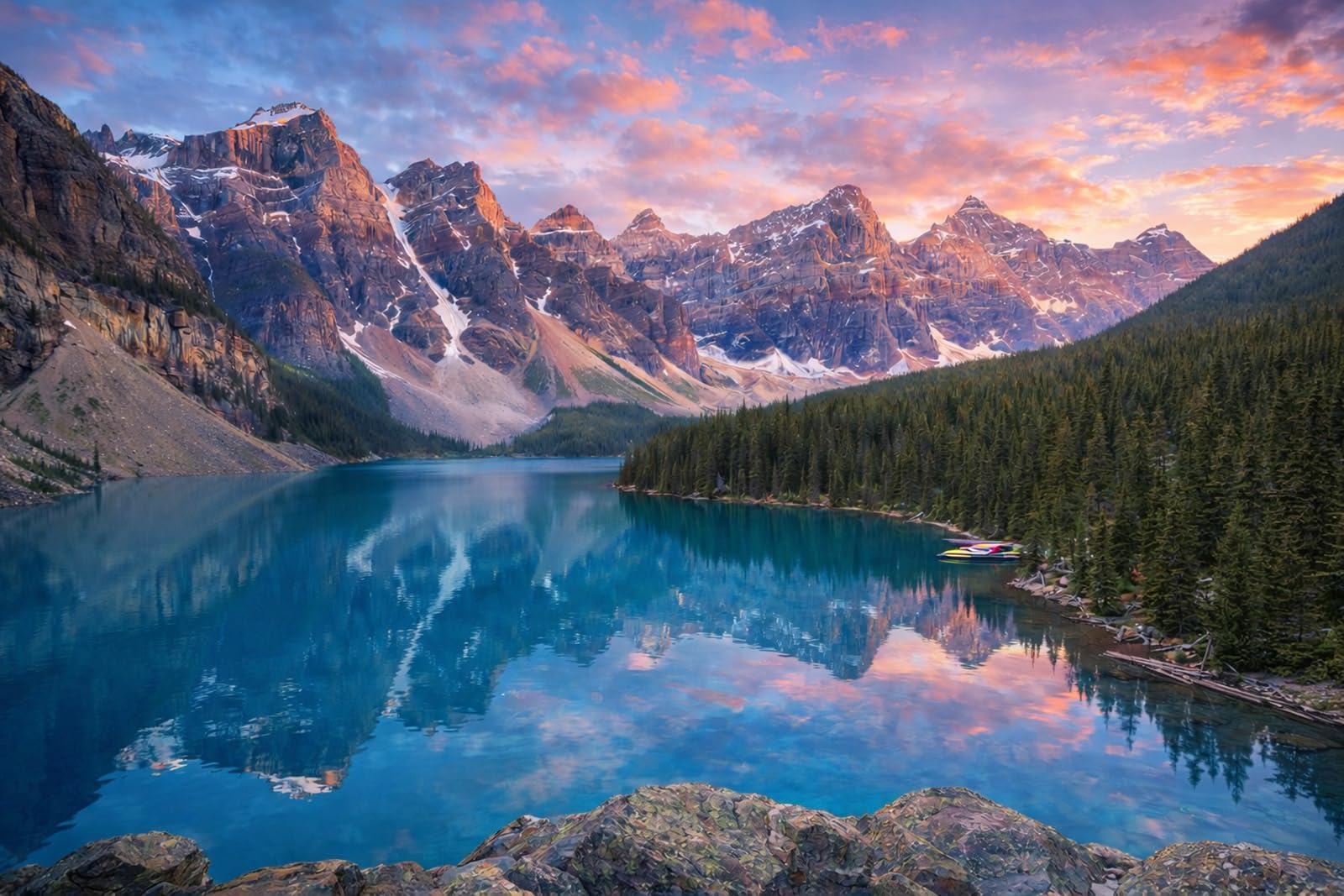 Moraine Lake Puzzle 1000 Pieces for Adults | Impossible Hard Difficult ChallengingJigsaw Puzzles for Puzzle Lovers - 2