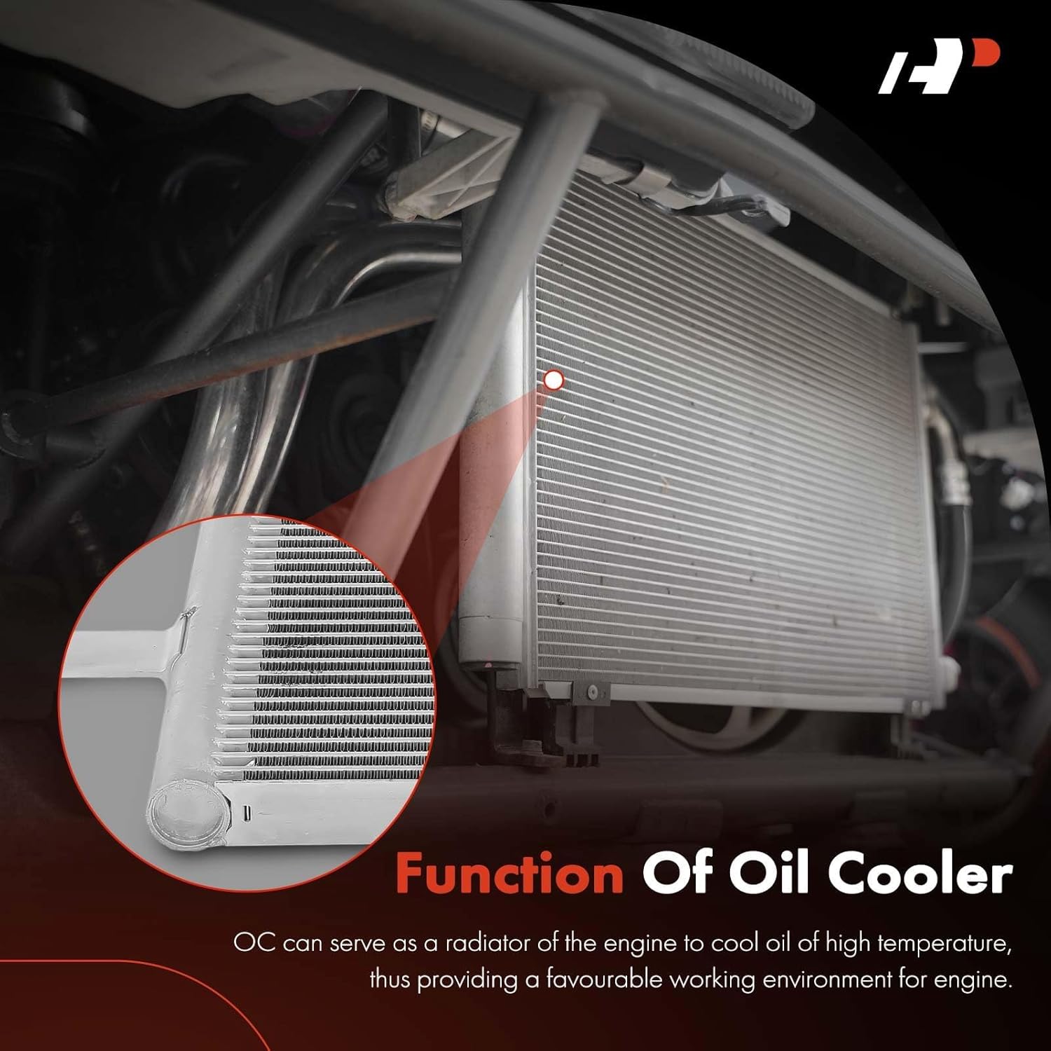 A-Premium Automatic Transmission Oil Cooler Compatible with Ford F250 Super Duty/F350 Super Duty/F550 Super Duty 2003-2010, F450 Super Duty 2003-2008/2010, 6.0L 6.8L, Replace# 5C3Z7A095CA, 3C3Z7A095CA