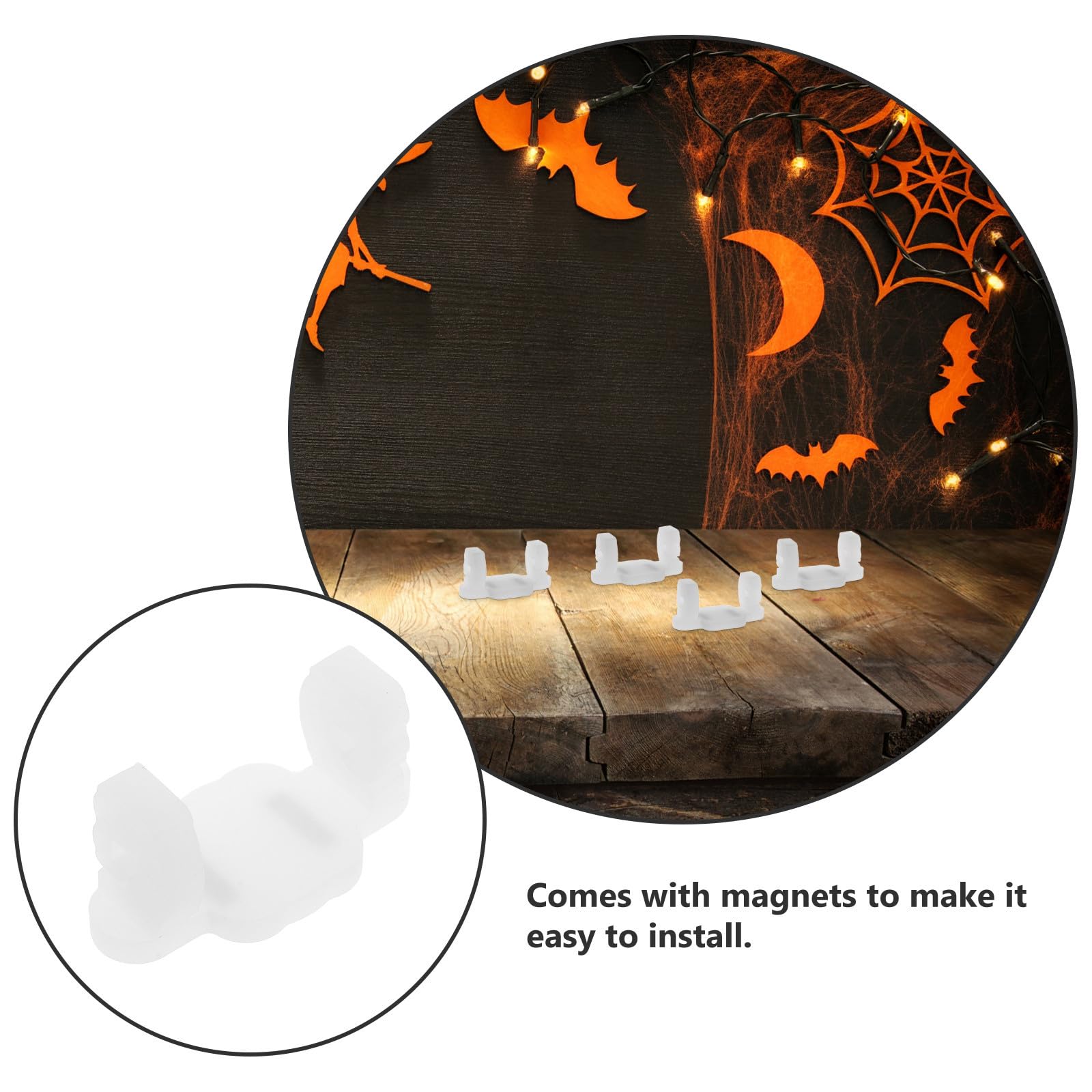 Toyvian 24 Piezas Ganchos Magnéticos para Luces Navideñas C9, Silicona,