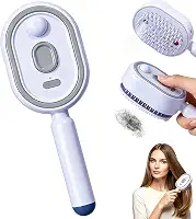 Pente elétrico de massagem com almofada de ar em spray 2026, escova desembaraçadora 3 em 1 (roxa)