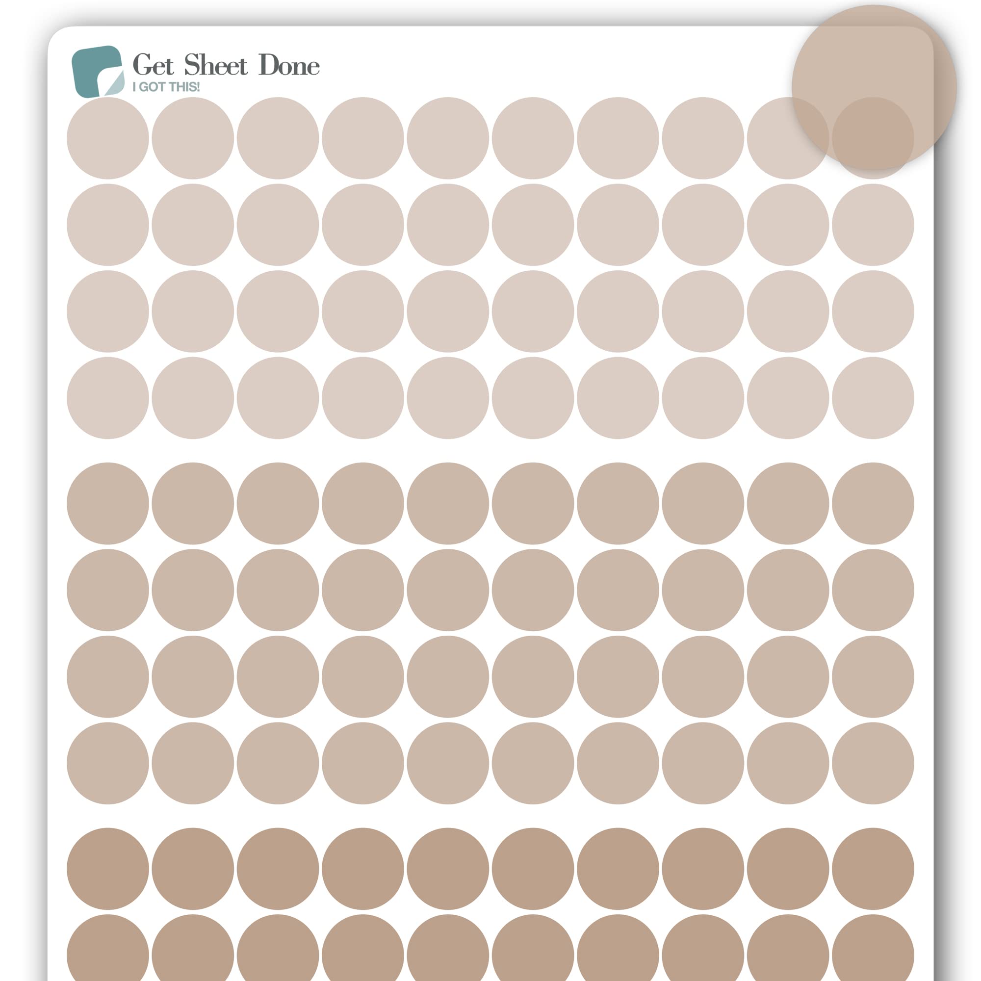 Transparent Mini Star Stickers (Coffee) – Translucent Planner Accents – Functional Calendar Reminders – Minimal Tone Colors for Bujo and Journaling (3