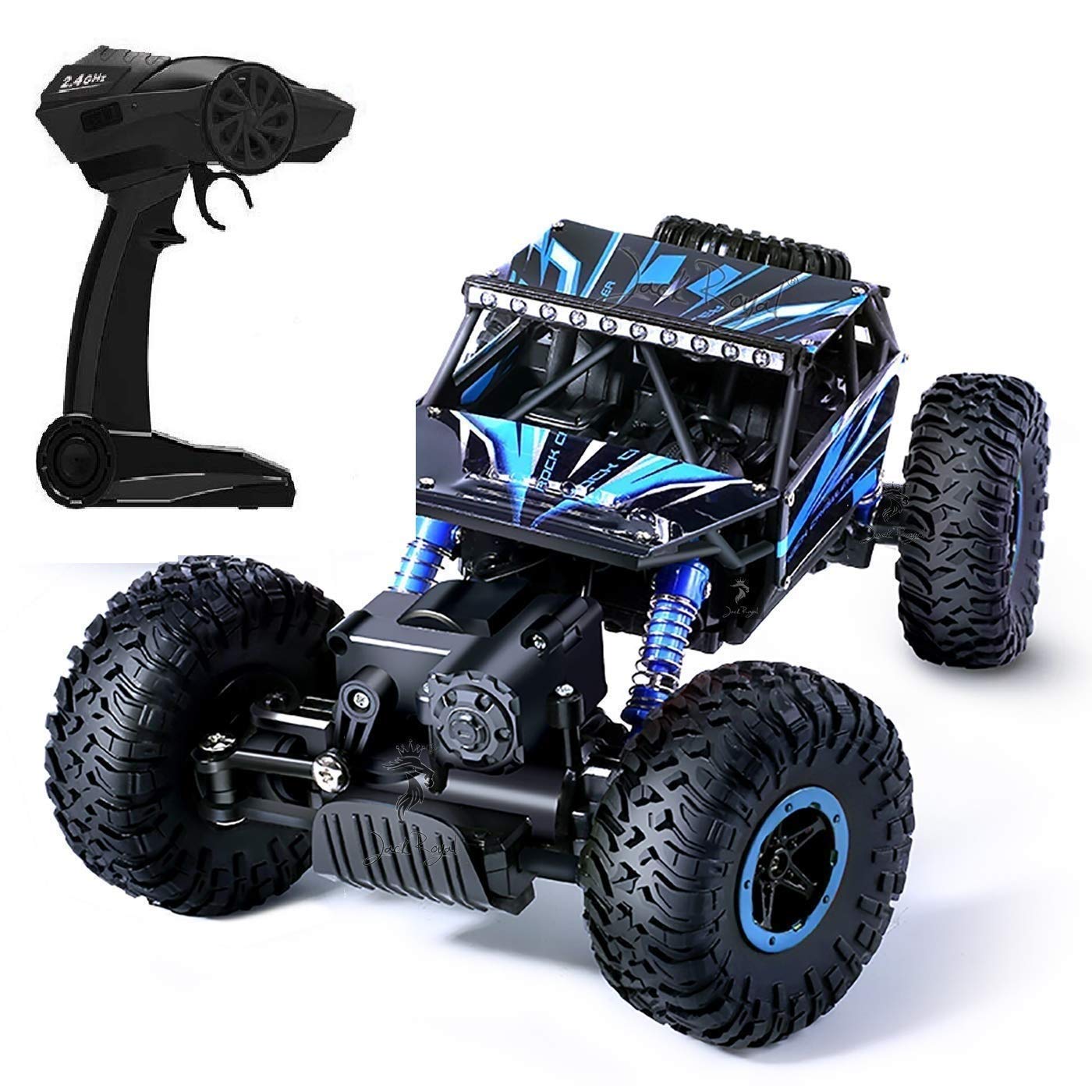 DUDHAT ENTERPRISE Kids Plastic 4 Wheel Rock Car 2.4Ghz 1 18 RC Rock Crawler Vehicle Car Monster Off Road Truck (Blue) (B09H675VM4) Amazon Price History, Amazon Price Tracker