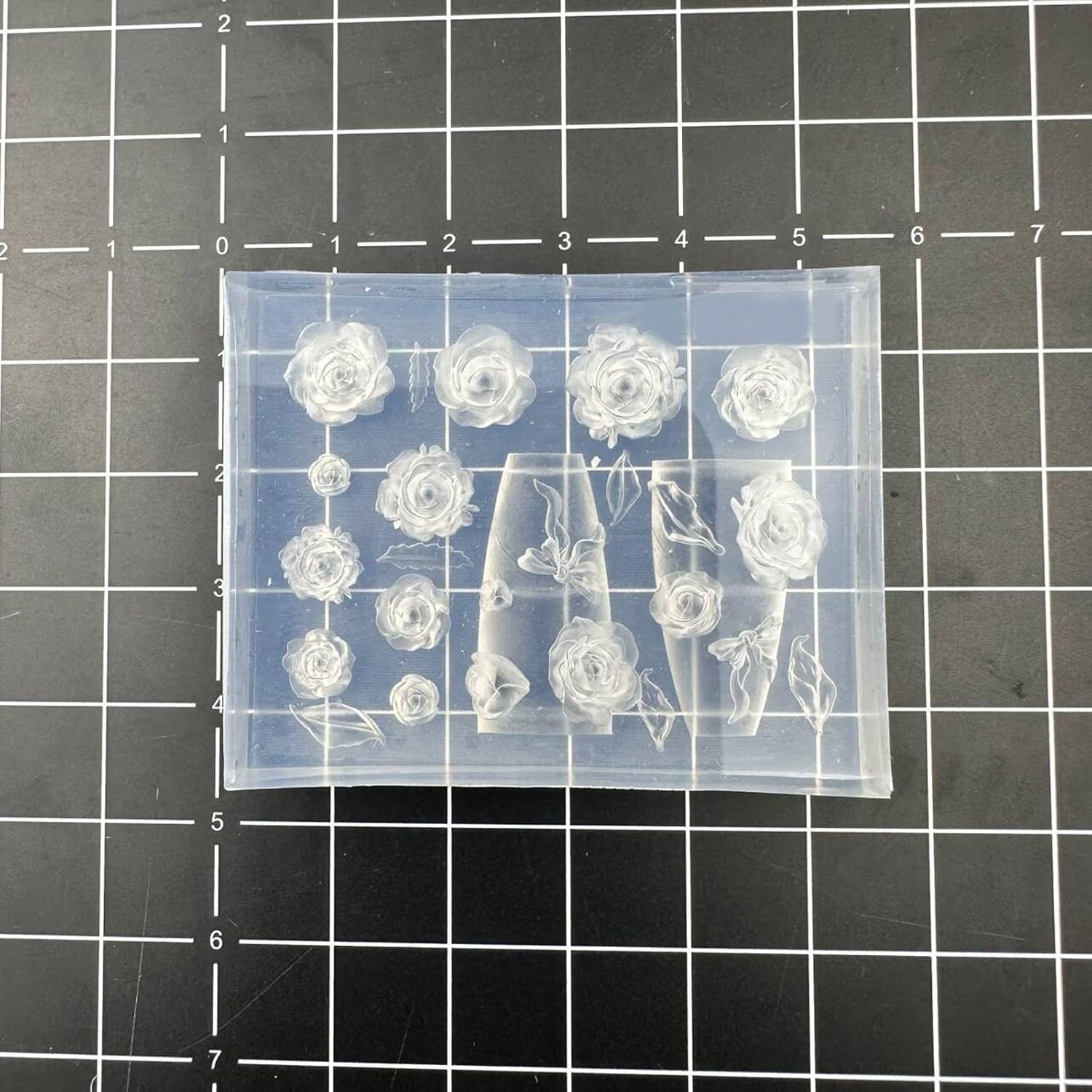 Multiple Purpose Elastomer Unguis Cast with Blossomy Designs for Crafting Jewelry Phone Case Deck Clear Stamp Flower Plan Format Embossing Blossomy Pattern Craft