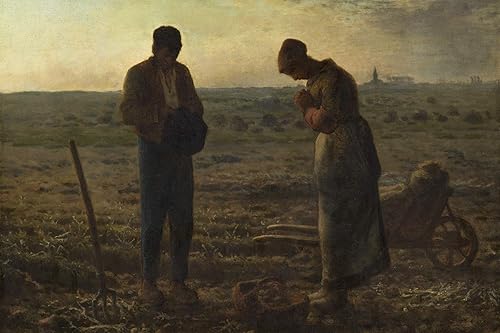 Miniatura 2 de Jean-Francois Millet - El Ángelus (1859) - Póster de pintura clásica, regalo de arte Tamaño A5 (5.827 x 8.268 in)