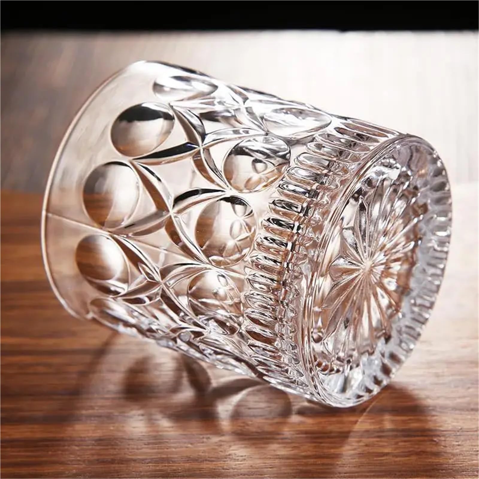 Kristallgläser Weingläser-Set, 360 ml, Trinkgeschirr, Glasbecher, Bar, klassisches Kristallglas, transparent, Bierbecher, Retro, einfarbig, Reliefbecher
