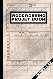Woodworking Project Book: Practical Woodworker's Journal Notebook | Project Planner, Diary, Journal, Log Book, Notebook, Chart, Tracker, Record Book For Woodworking Plan or Project.