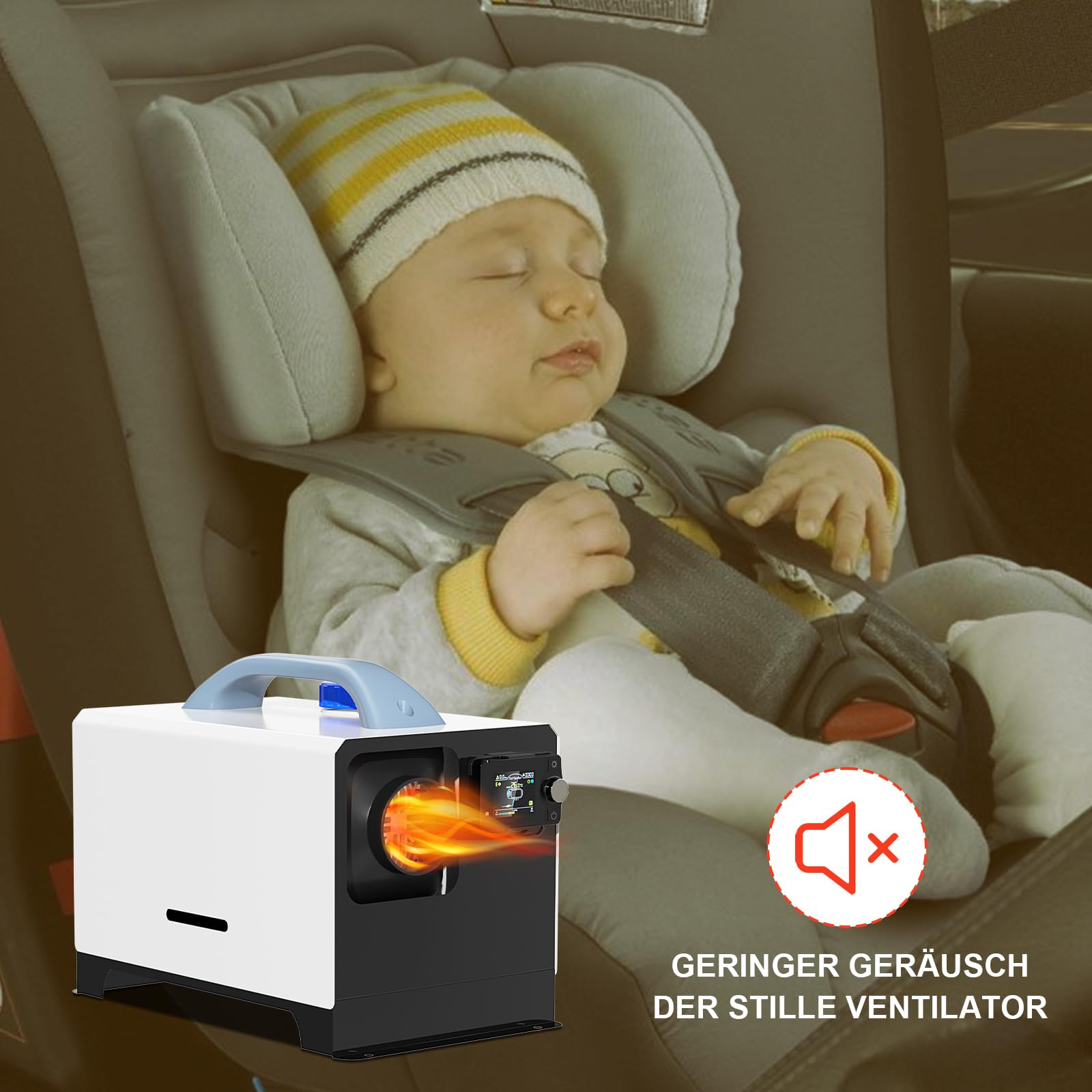 LIKACI Dieselheizung 5kW - 8KW, 12V/24V, Dieselöl, Steuerung Bluetooth App, verbesserter LCD-Schalter und Fernbedienung für schnelles Heizen, für Wohnmobil