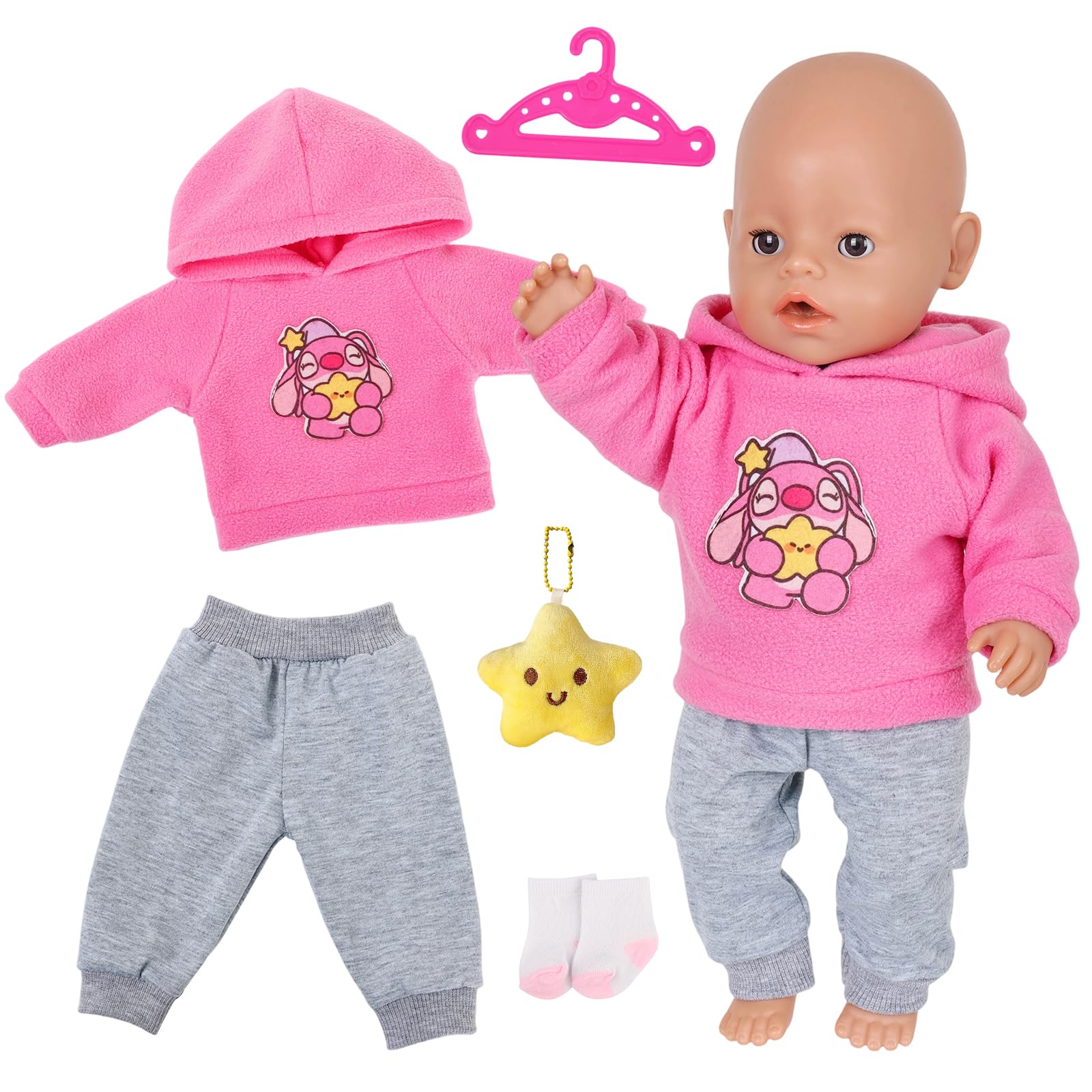 5 Pcs Baby Doll Clothes for 14-17 Inch Doll