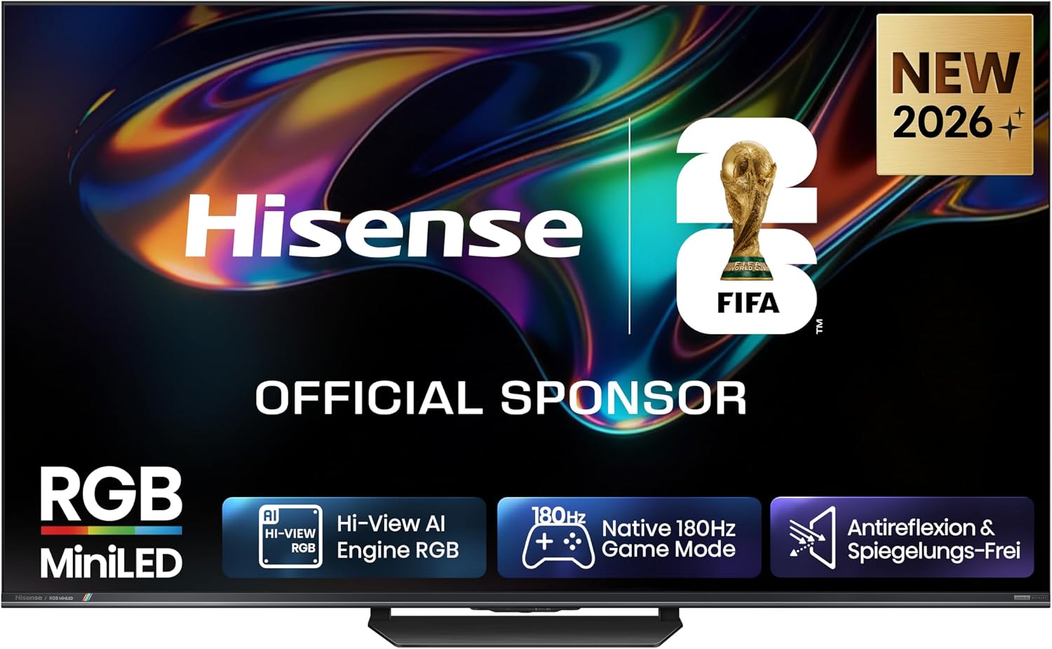 (-40%) Hisense 65UR8DS Fernseher 65 Zoll, 4K UHD, RGB Mini LED, Smart TV, 180Hz, Hi-View AI Engine RGB, Dolby Vision.Atmos, AI RGB Lichtsensor, AI 4K Upscaler, AMD FreeSync Premium Pro, Tuned by Devialet