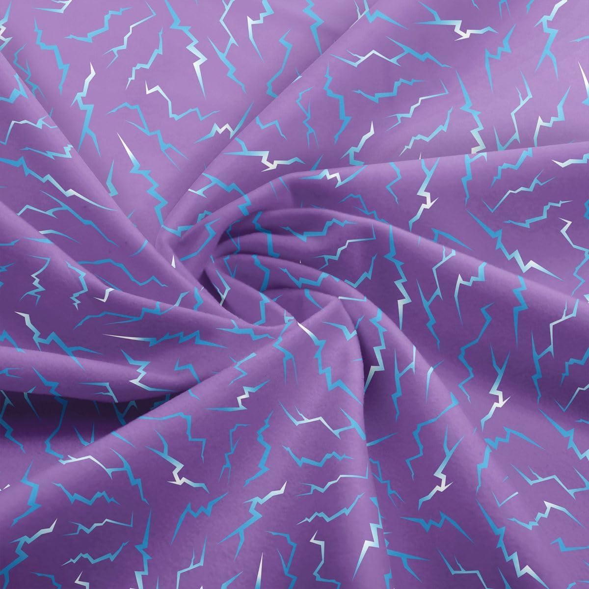 jejeloiu Kids Boys Girls Lightning Pattern Fabric by The Yard 1 Yard image 3