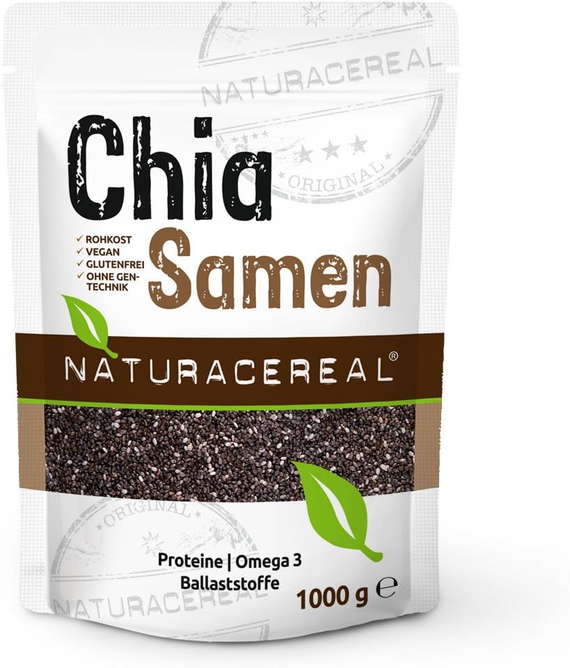 Chia Seeds - 1 kg - NATURACEREAL - Guaranteed Premium Quality for A Fair Price