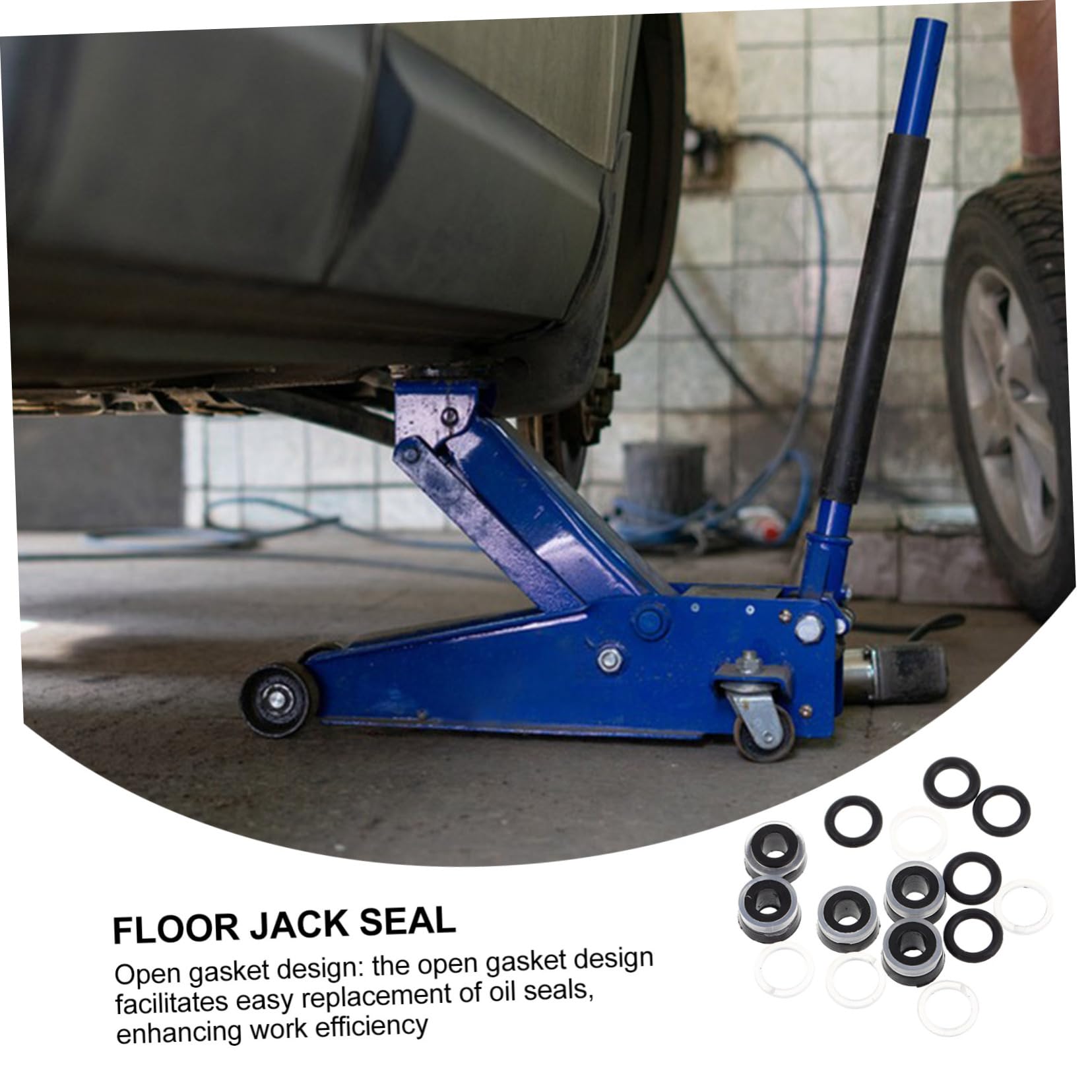 Vaguelly Kit De Réparation Cric Hydraulique 5 Pièces Joints D’Huile pour Cric De Sol Joints D’Ouverture Et Joints en O Remplacement pour Fuite D’Huile Compatibles Vérins Jusqu’À 3 Tonnes
