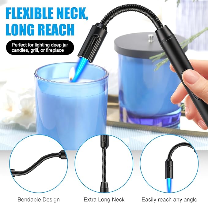 Encendedor Torch Recargable LcFun Cuello Largo Flexible Antiviento miniatura 4