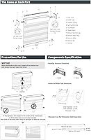 Vista 6 de FOIRESOFT Persianas y persianas enrollables de cebra sin cordones básicas, inalámbricas, blancas, 24 pulgadas de ancho x 64 pulgadas de alto