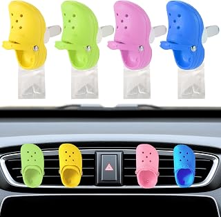 4pcs Shoe Shaped Car Aromatherapy Clips, Car Air Fresheners Vent Clips with 4pcs Freshener Refills, Car Air Outlet Aromatherapy Clip for Air Conditioner Decoration, Fresh Air