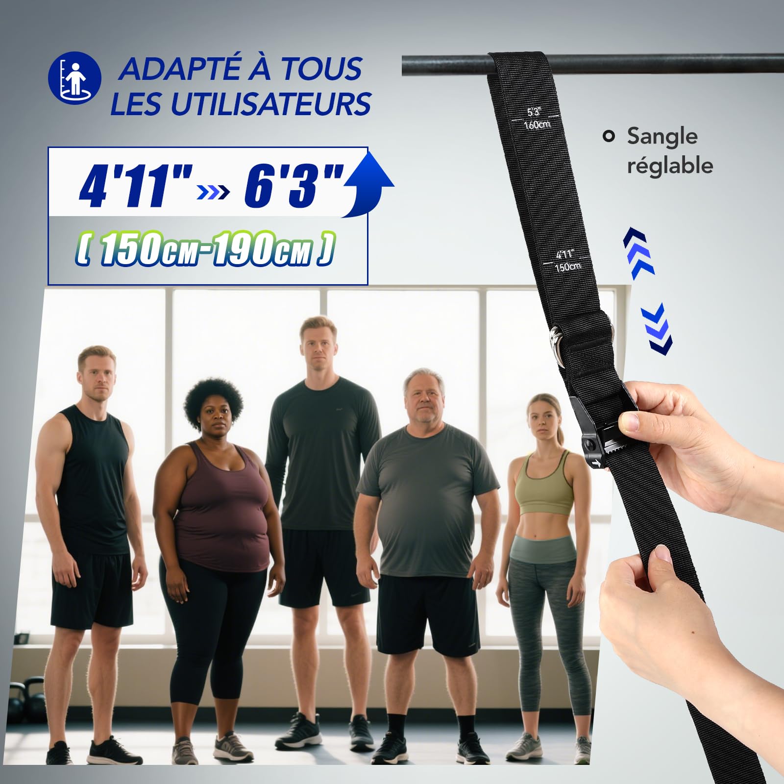 ALongSong Elastique Musculation pour Tractions avec 4 ou 5 Bandes Elastique de Résistance 80-320Lbs/80-400LBS d'Aide Traction, Pédale de Soutien, Réglables Hauteur pour Entraînement Pull Up Gym