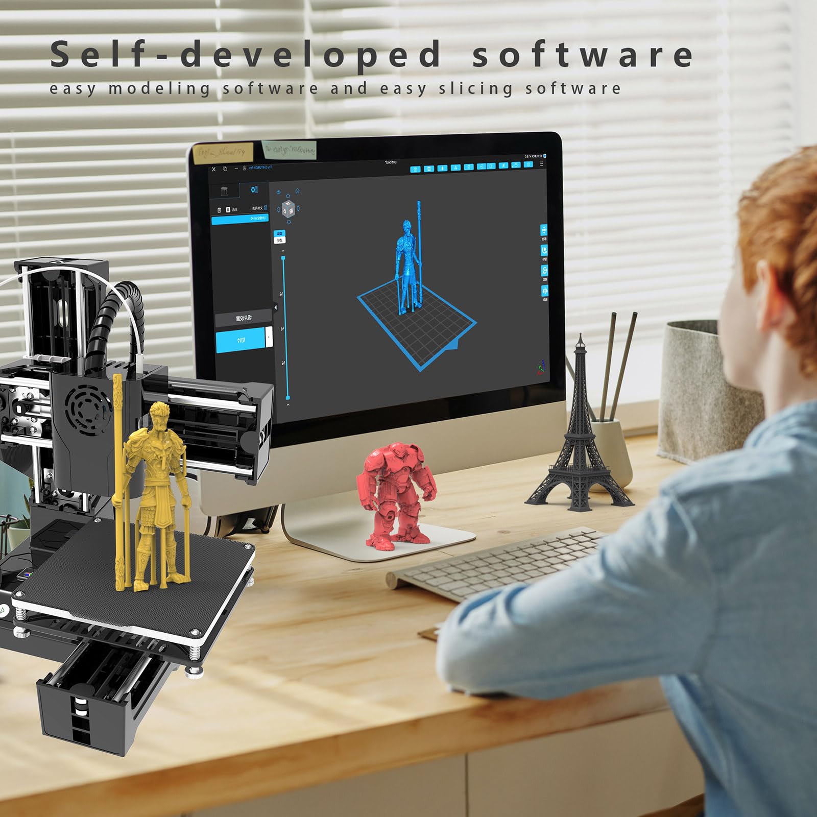 FDM Mini 3D Printer, DIY Small 3D Printer with High Accuracy