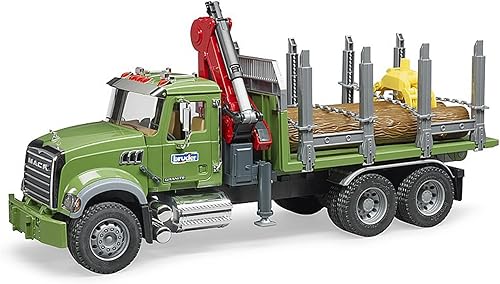 Miniatura 2 de Bruder 03524 SCANIA R-Series Camión de madera con grúa de carga y 3 troncos
