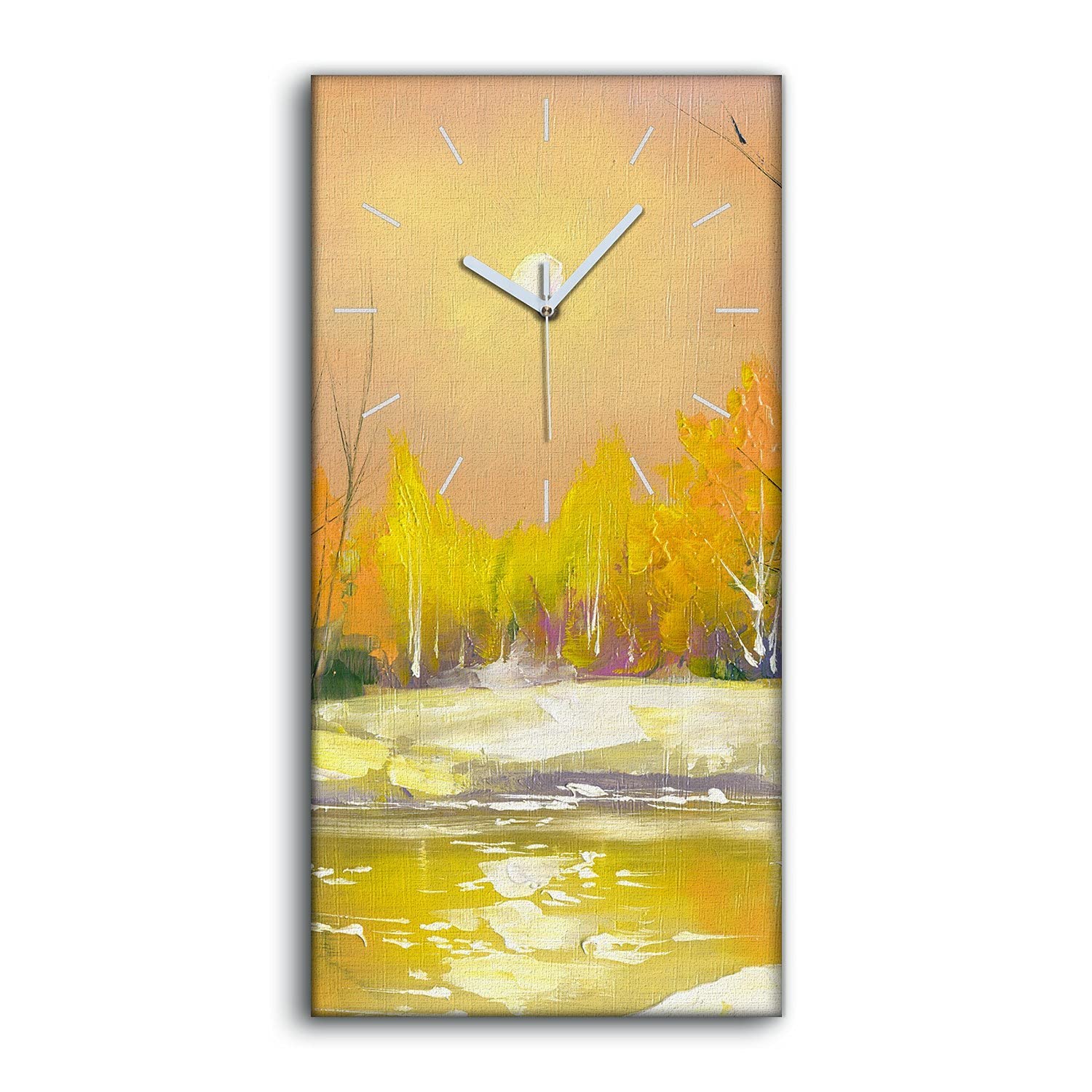 Horloge sur Toile Forest 30x60cm creez un salon paisible sans aucun tic-tac