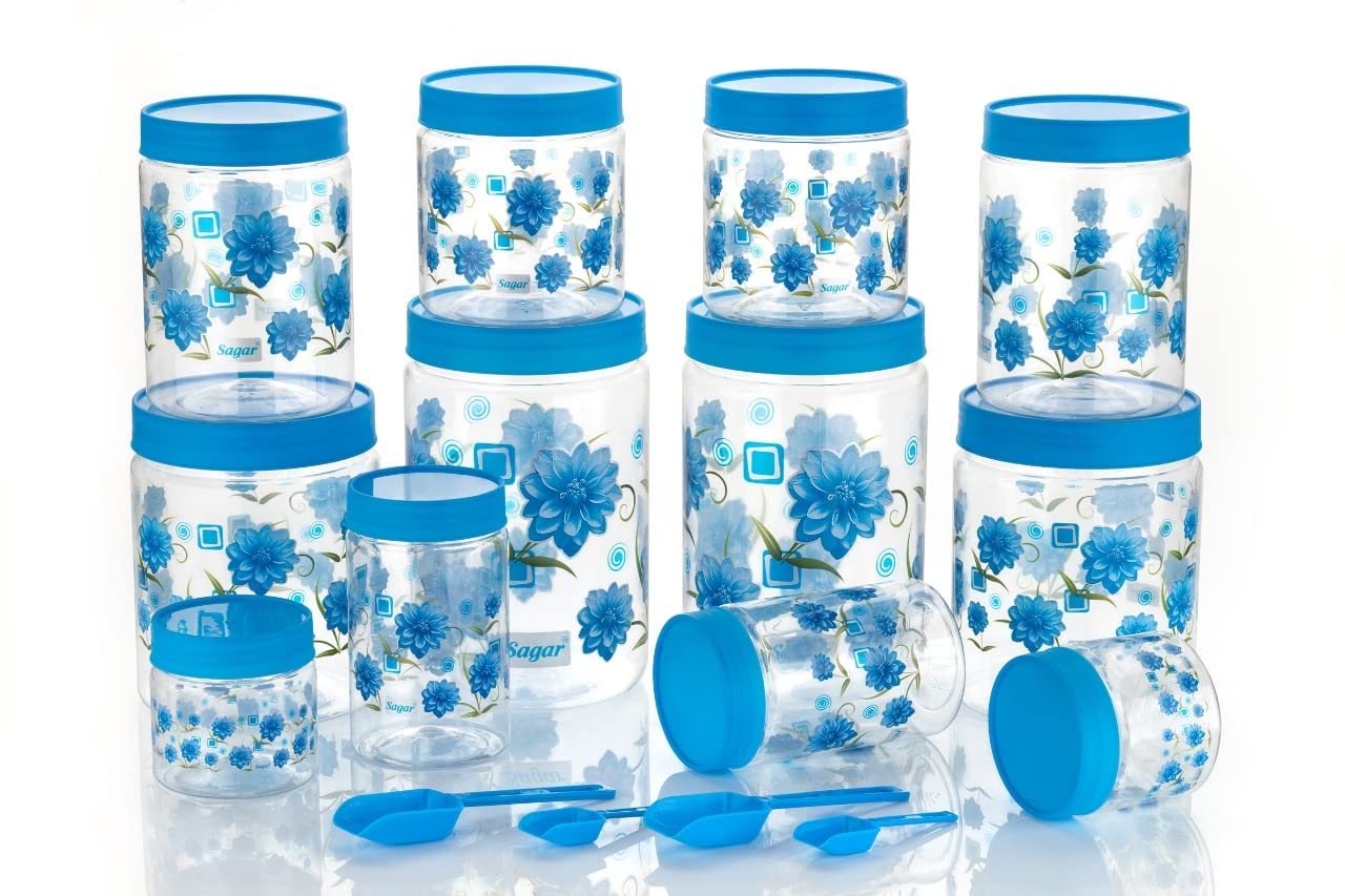 HELOVIA Airtight Heavy Quality Printed Design Container Set Kitchen